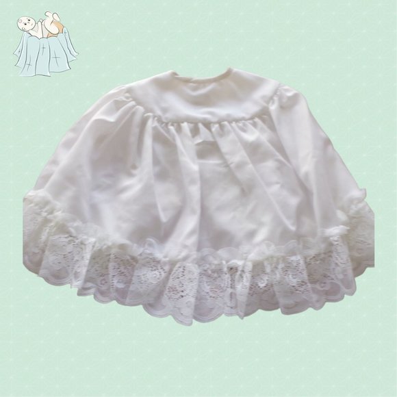 Vintage Baby Christening Gown with cape and bonnet 3 - 12 Months 2890 - Picture 5 of 7